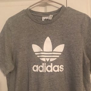 Adidas Grey Men’s Short Sleeve Shirt Size Medium